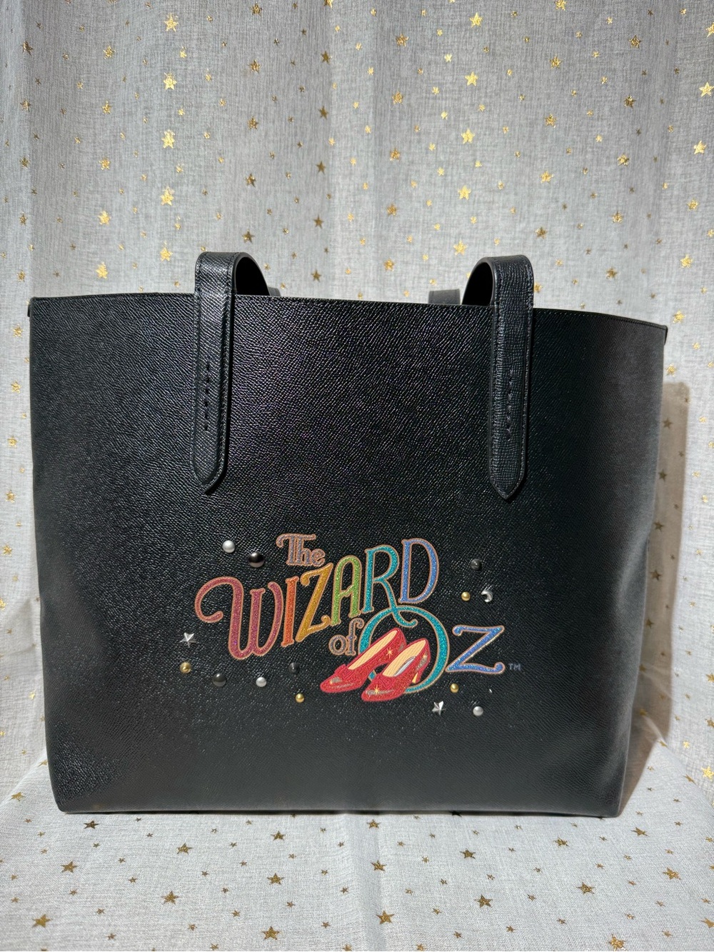 Coach Wizard Of Oz Black Leather Tote LIMITED EDITION- RARE NWOT -missing charm